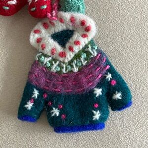 NWT Anthropologie Après Ski Monogram Ornament Sweater and Letter K